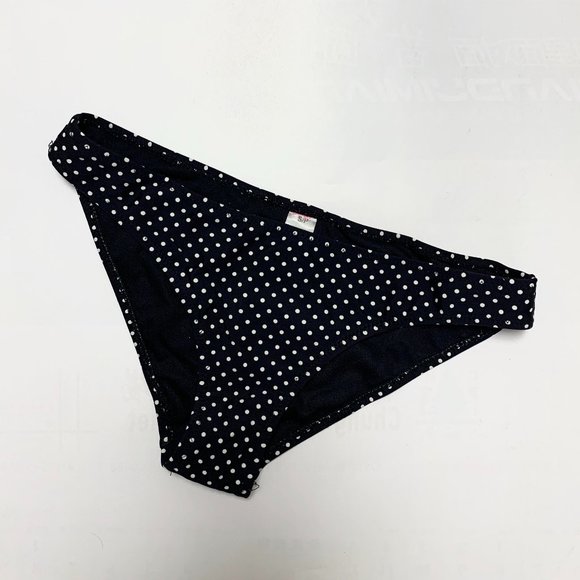 3/$20 Black White Polka Dot Cheeky Bikini Bottoms Size Small - Picture 1 of 2